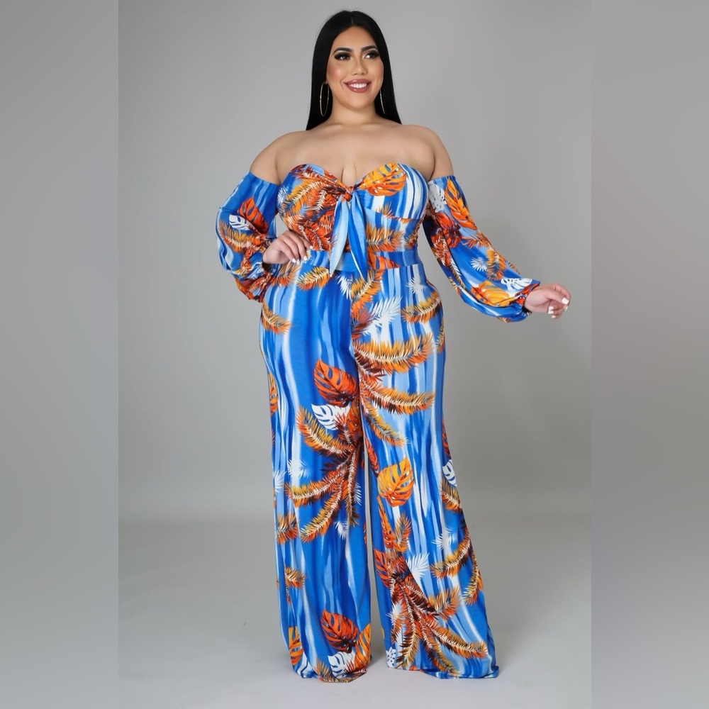 Summer Ready Jumpsuit Good Times USA Sz 1X